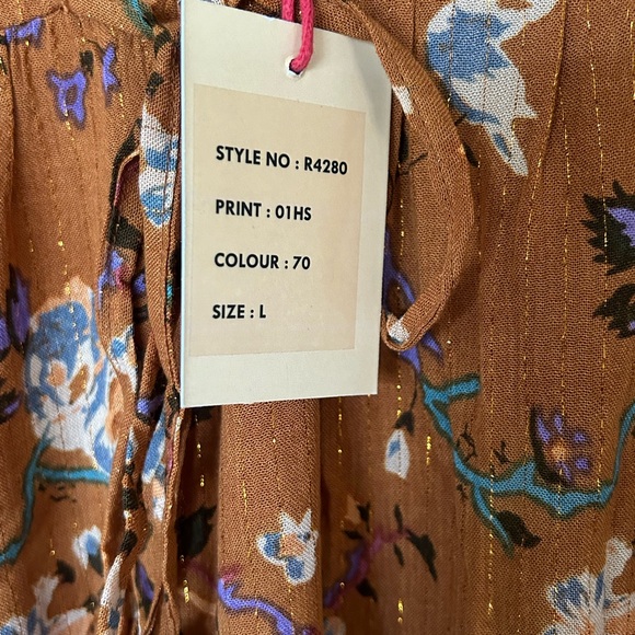 NWT MSRP $140 RAGA Morning Glories Maxi Dress - Size Large - Picture 12 of 14